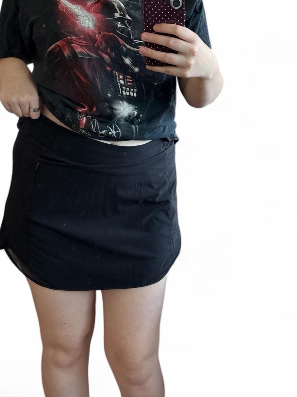 Lululemon Black Pace Rival Skirt Athletic Tennis Running Skort Built In Shorts